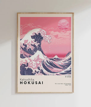 Japanse Canvas Print: Iconische Fuji & Golven - Retro Landschap Poster