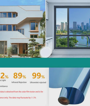 Privacy Raamfolie Spiegel Effect - Zonwerend, Warmte- en UV-bescherming