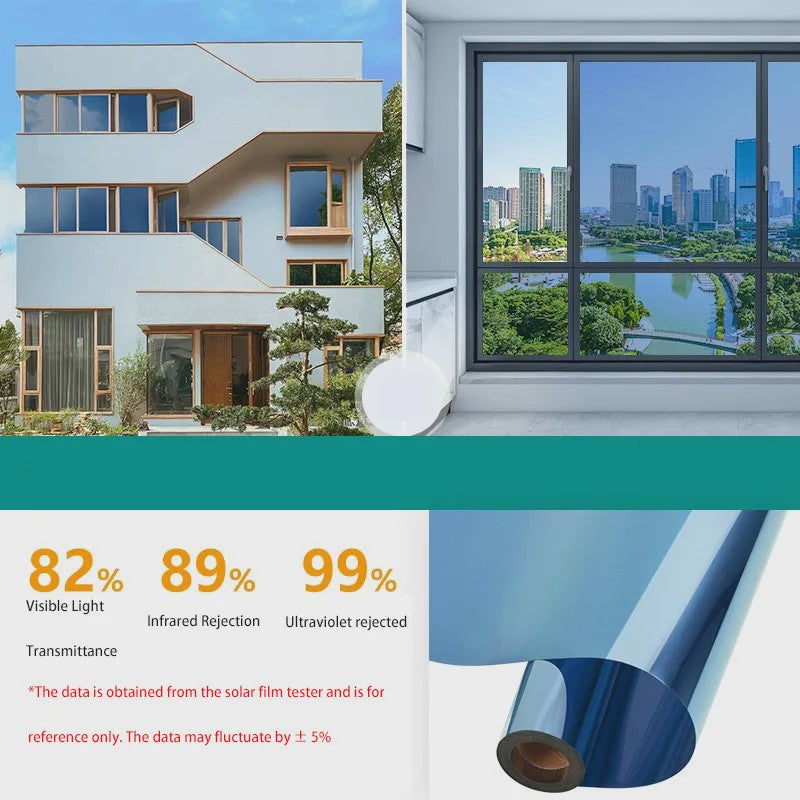 Privacy Raamfolie Spiegel Effect - Zonwerend, Warmte- en UV-bescherming