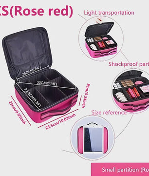 Professionele Make-up Koffer - Grote Capaciteit Reis Organizer voor Cosmetica & Beauty Tools