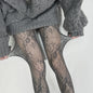 Luxe Kant & Mesh Pantyhose met Bloemendessin - Sexy & Modieus