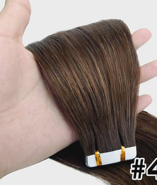 Tape-in Haarverlengingen 100% Echt Menselijk Haar - Kleur #2 - Naadloos & Zacht