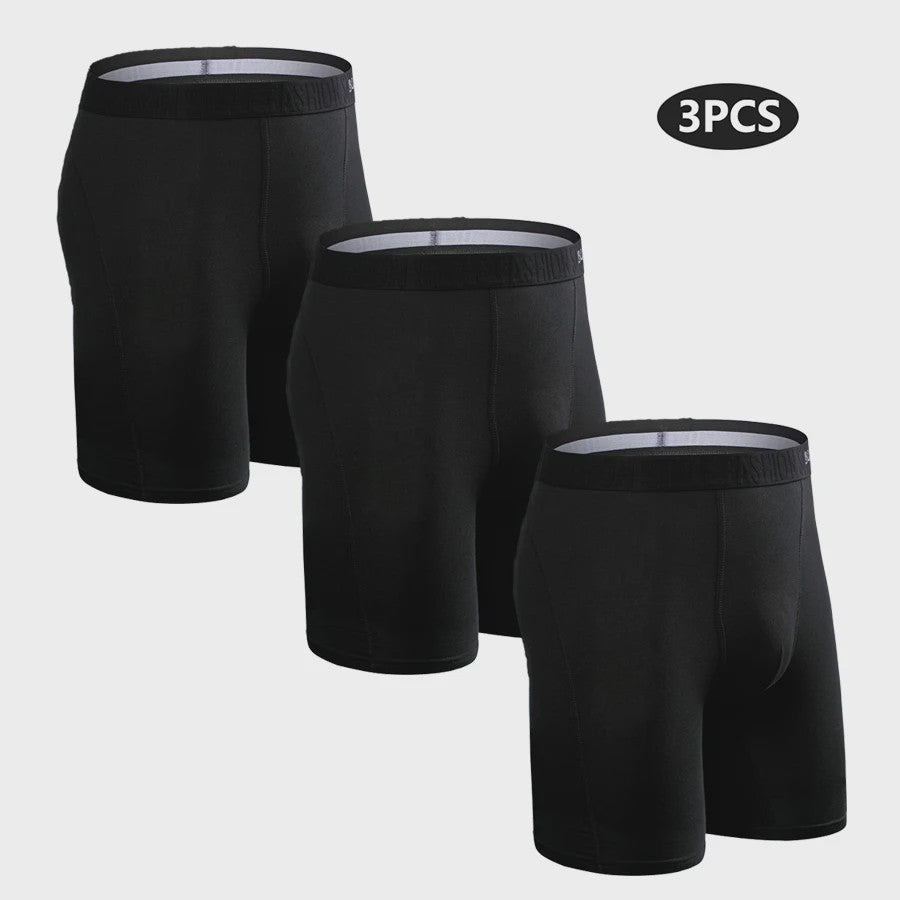 Set van 3 Heren Long Boxershorts - Comfortabel Katoen