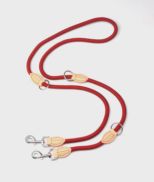 Verstelbare Nylon Dubbele Hondenlijn - Handsfree en Multifunctioneel voor 1 of 2 Honden