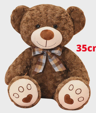 Kawaii Teddybeer Pluche Kussen met Strik - 25/35cm