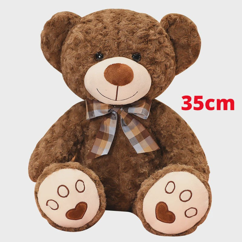 Kawaii Teddybeer Pluche Kussen met Strik - 25/35cm