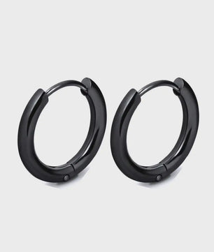 Roestvrijstalen Hoops Oorbellen - Goudkleurig, Zilver, Zwart & Regenboog - Unisex