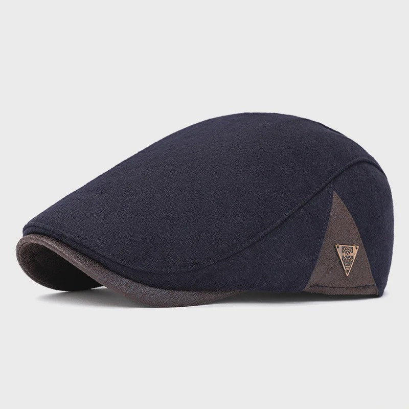 Vintage Heren Oktagonale Pet - Stijlvolle Visgraat & Streep Casual Hoed voor Dagelijks Gebruik