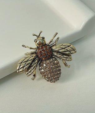 Luxe Bijen Broche met Kristallen - Vintage Baroque Stijl
