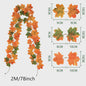200cm Herfst Esdoornblad Slinger met Kunstbladeren - Decoratie voor Huis, Tuin, Halloween