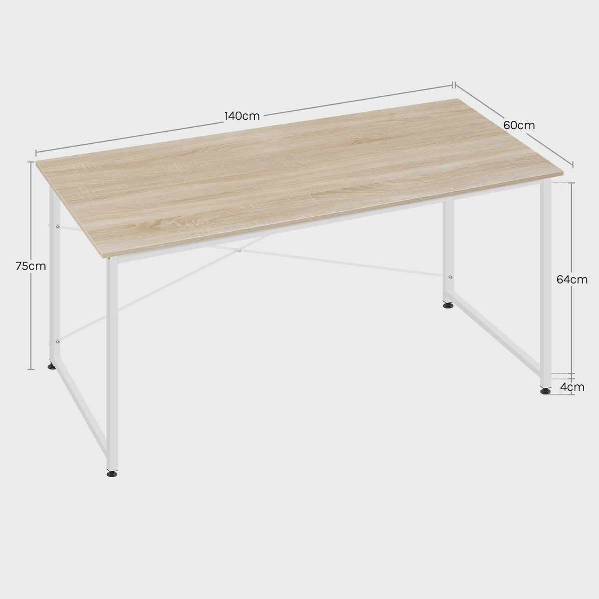 Moderne Metalen Bureau - Computer, Werk, Studie & Gaming Tafel