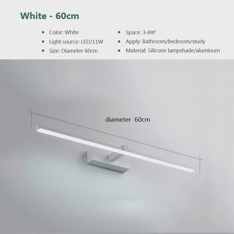 Moderne LED Wandlamp Badkamer - Stijlvol Aluminium met 3 Kleuren Licht