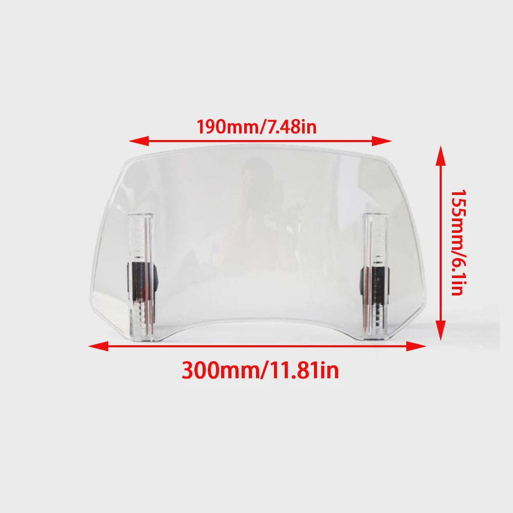 Universeel Verstelbaar Motorfiets Windscherm Verlengstuk - Clamp-On Spoiler Deflector