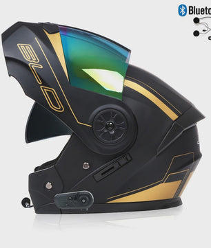 Modulaire Motorhelm Unisex met Dubbel Vizier & Bluetooth - DOT Gecertificeerd