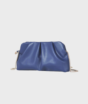 Luxe Plissé Avondtas met Gouden Ketting - Clutch & Schoudertas voor Feestelijke Gelegenheden