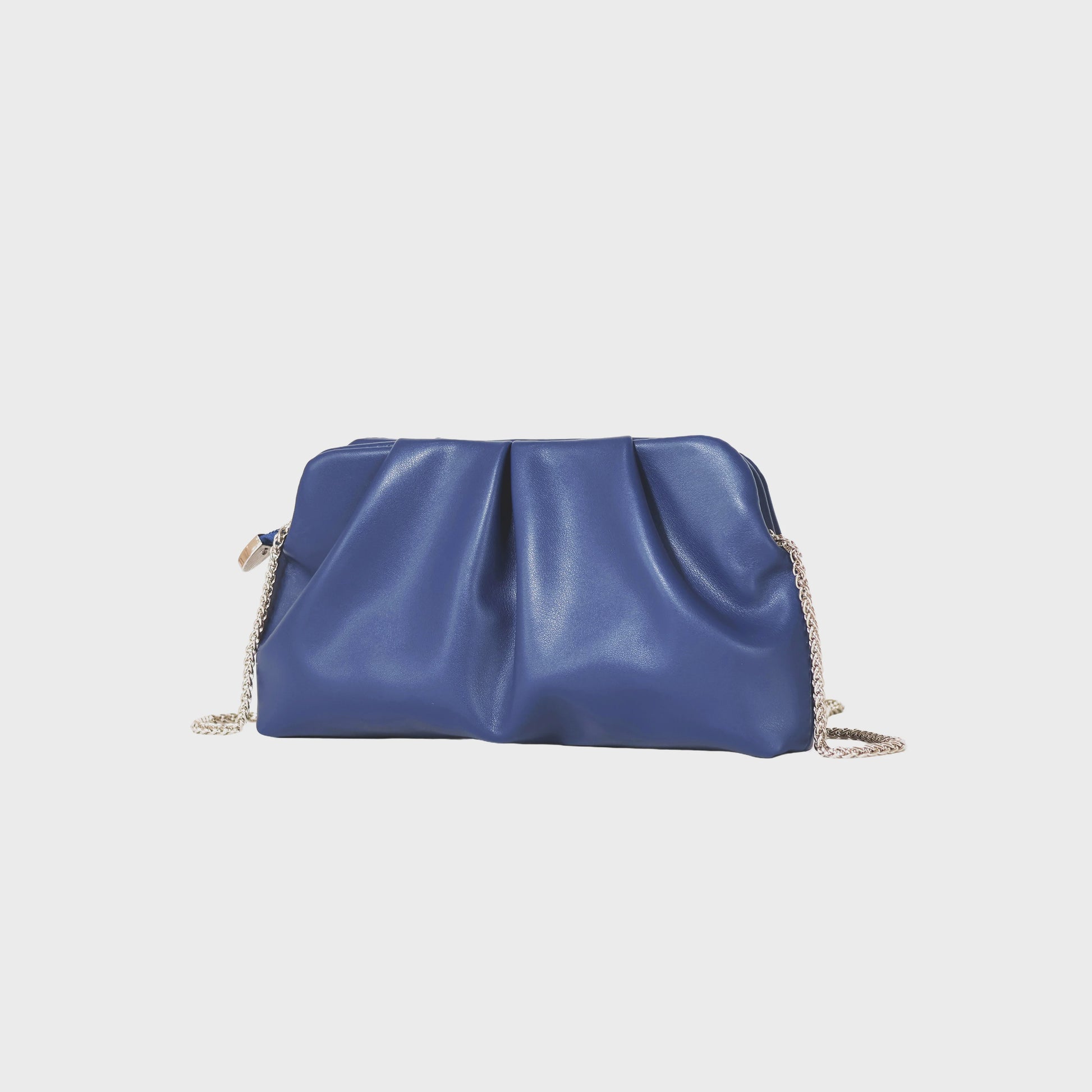 Luxe Plissé Avondtas met Gouden Ketting - Clutch & Schoudertas voor Feestelijke Gelegenheden