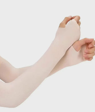 Zomer Arm Sleeves met UV Bescherming - Ademend IJs Zijde, Vingerloos