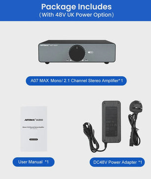 AIYIMA A07 MAX Krachtige Klasse D Versterker - 300W x2 Stereo / 600W Mono