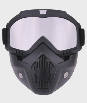 Motorcross Bril met Afneembaar Ademend Masker - Stof- en Impactbestendig