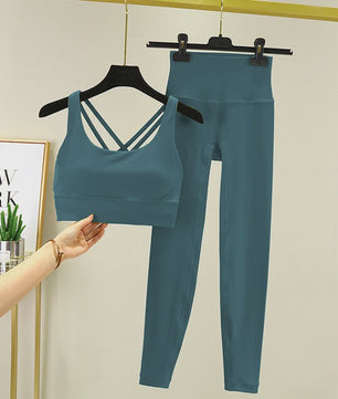 Dames Yogaset: Sport BH met Hoge Taille Legging - Squat Proof & Tummy Control
