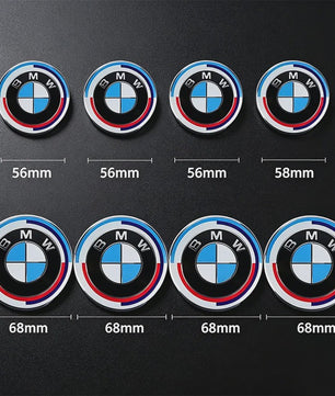 4x BMW Velgdopjes 56mm/68mm - 50th Anniversary Editie