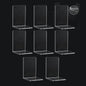 8x Stevige Doorzichtige Boekensteunen - Ideale Organizer voor Boeken, Films & CD's