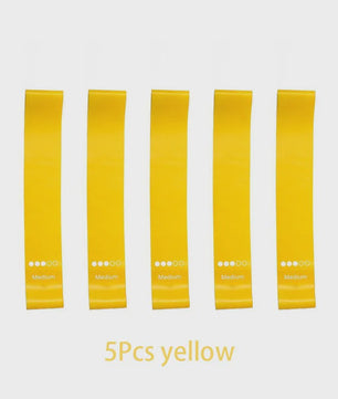 Set Weerstandsbanden Fitness - 5 Stuks TPE Elastische Loop Bands voor Krachttraining, Yoga & Gym