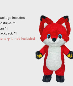 Opblaasbaar Mascot Kostuum Set: Ezel, Muis, Kat & Vos - Feest, Halloween, Cosplay
