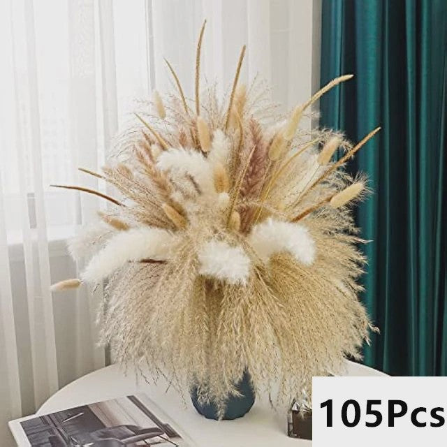 Natuurlijk Pampas Gras Boeket - Gedroogde Bloemen voor Boho Woondecoratie & Bruiloft