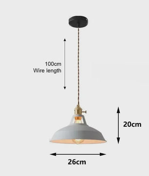 Retro Industriële Kleurrijke Hanglamp - Vintage Sfeer voor Keuken & Restaurant