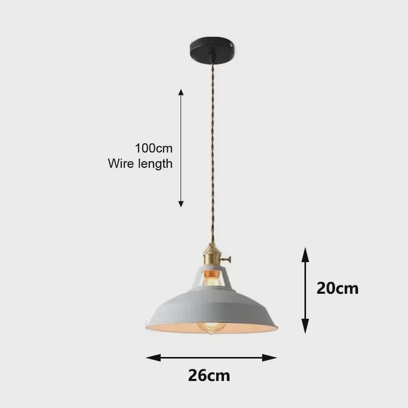 Retro Industriële Kleurrijke Hanglamp - Vintage Sfeer voor Keuken & Restaurant