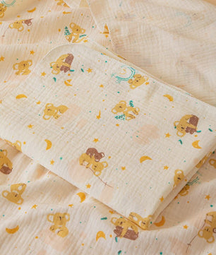 Dubbellaagse Baby Swaddle Deken - Zacht, Ademend & Multifunctioneel met Schattige Patronen