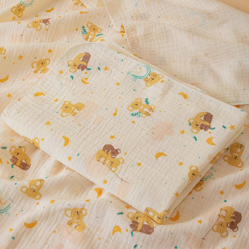 Dubbellaagse Baby Swaddle Deken - Zacht, Ademend & Multifunctioneel met Schattige Patronen