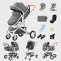 3-in-1 Multifunctionele Kinderwagen - Lichtgewicht en Compact met Babyzitje en Reiswieg