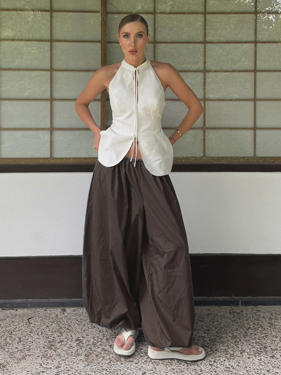 Dames Lantaarnbroek van 100% Katoen - Losse Pasvorm, Street Style