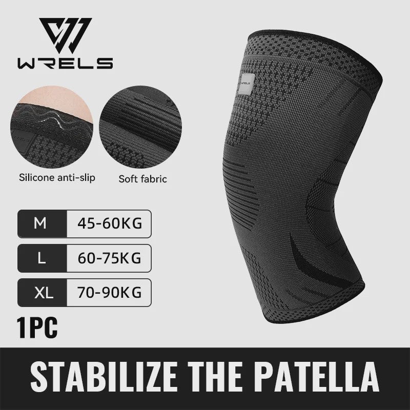 WRELS Compressie Kniebrace - Ademend, Anti-slip, Sport & Pijnverlichting
