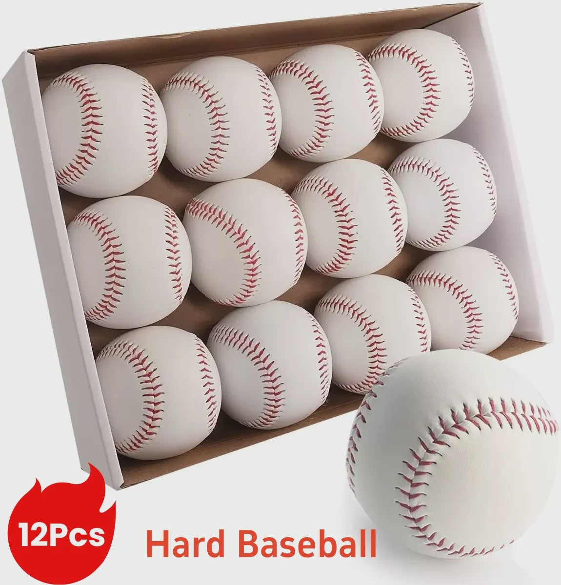 Baseball & Softball Trainingsballen - Wit, Set van 1 of meerdere