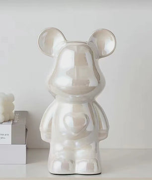 Keramische Bear Brick Beeldjes - Teddy Beer Decoratie voor Huis & Kamer (18/28 cm)