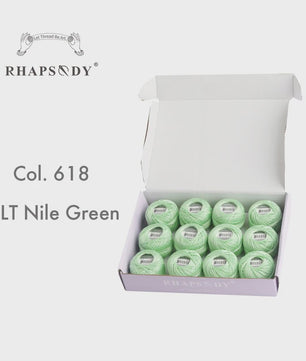Rhapsody Pearl Cotton Garen Set - Maat 8 - 12 Bollen voor Haken, Borduren & Knutselen