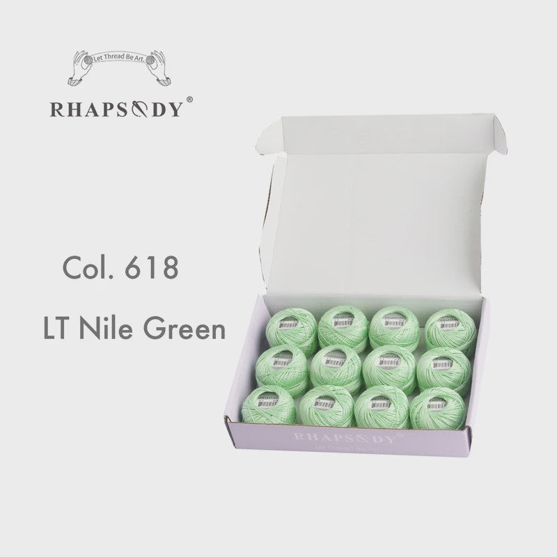 Rhapsody Pearl Cotton Garen Set - Maat 8 - 12 Bollen voor Haken, Borduren & Knutselen