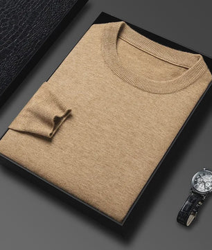 Heren Gebreide Trui met Diamantpatroon - Casual Ronde Hals, Lange Mouwen