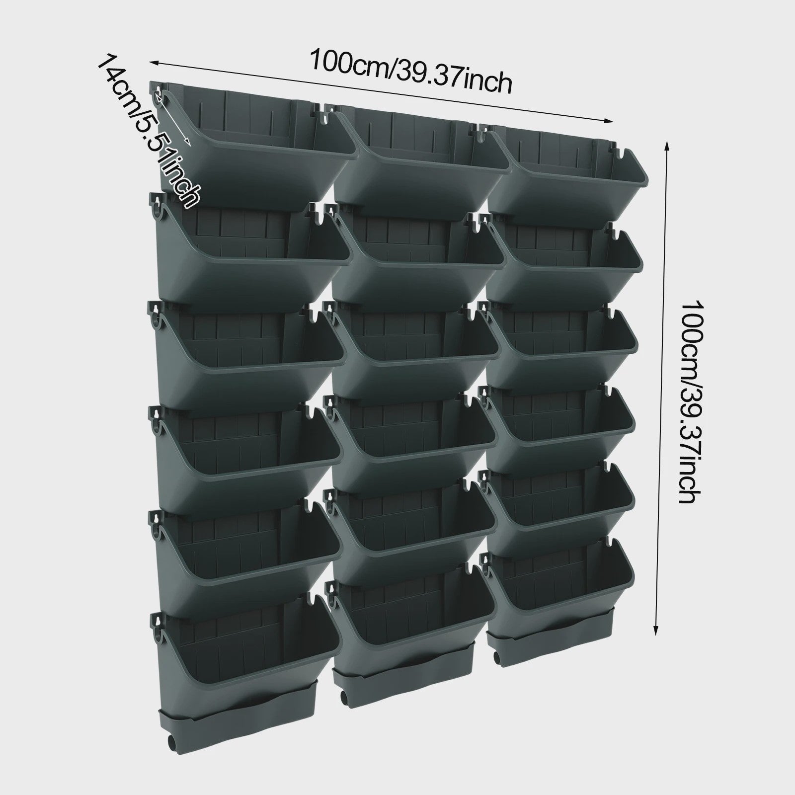 Verticale Wandplanter met Timer - Zelfwaterend - 36 Vakken - 100x118.5cm