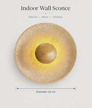 Nordic Wabi-Sabi Wandlamp Rond - Sfeervolle Resin Sconce voor Woonkamer & Slaapkamer