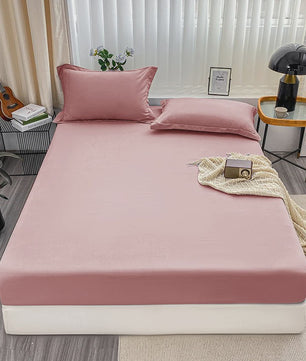Hoeslaken met Elastische Band - Effen Kleur, Antislip & Verstelbaar voor Alle Bedden