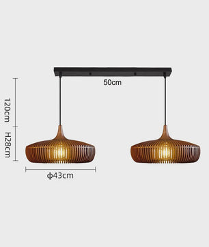 Wabi-Sabi Houten Hanglamp LED - Vintage Minimalistisch Design