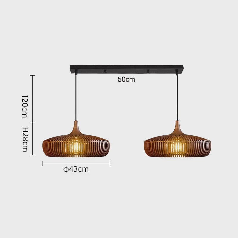 Wabi-Sabi Houten Hanglamp LED - Vintage Minimalistisch Design