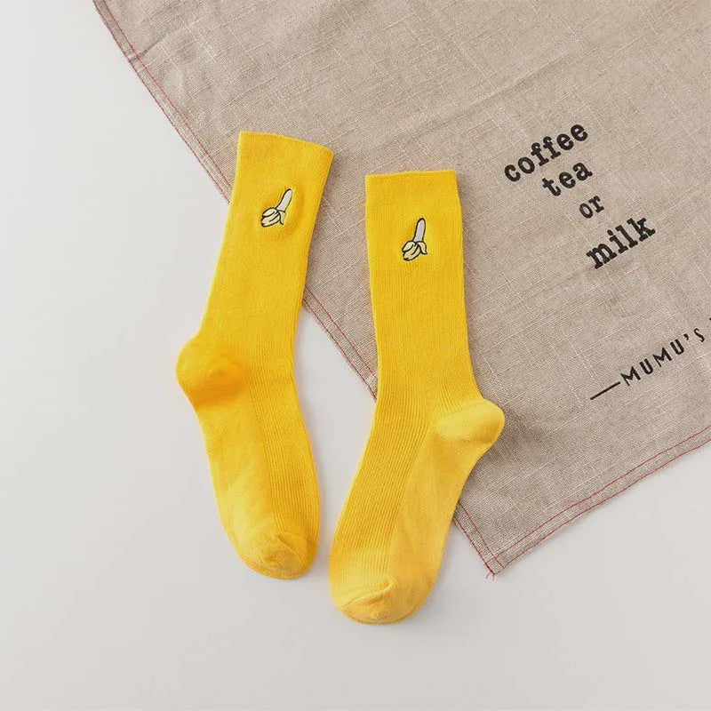 Grappige Heren Sokken met Food Prints: Avocado, Friet, Burger, Bier & Meer | Harajuku Stijl