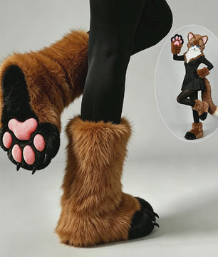 Pluche Poot Laarsjes - Cosplay & Fursuit Kattenpoot Schoenen