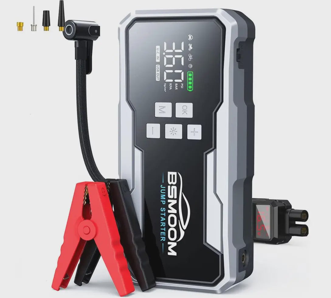 Krachtige 6000A Jump Starter met Compressor & 21800mAh Powerbank