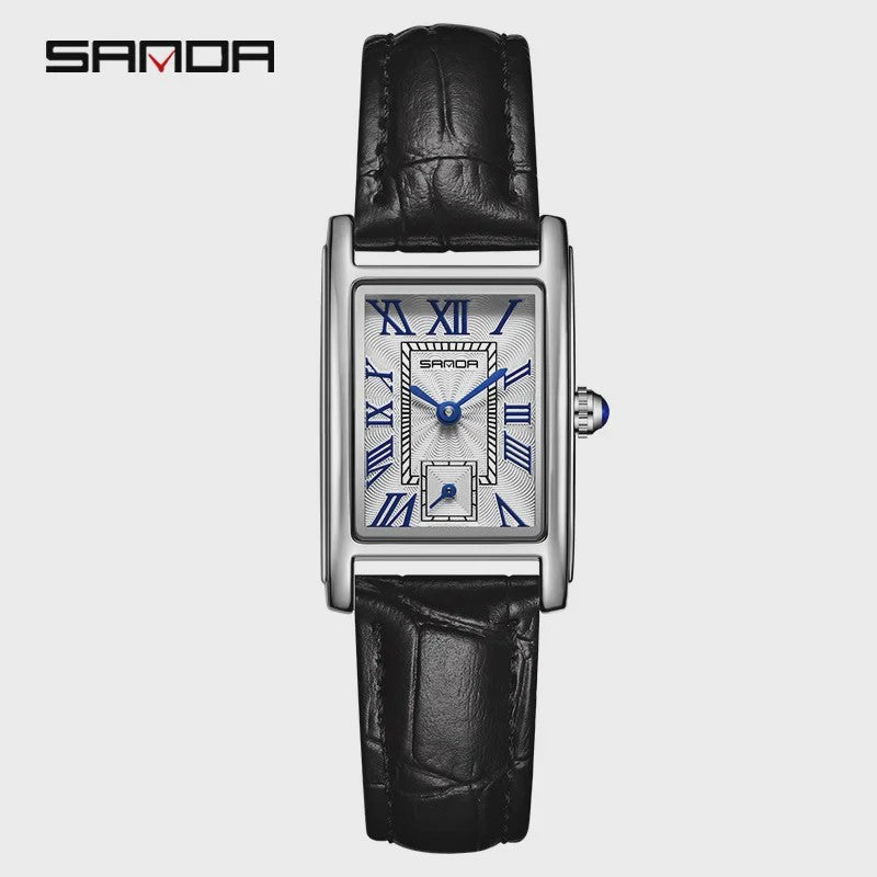 SANDA 1116 Elegante Dameshorloge Rechthoekig - Waterdicht & Stijlvol
